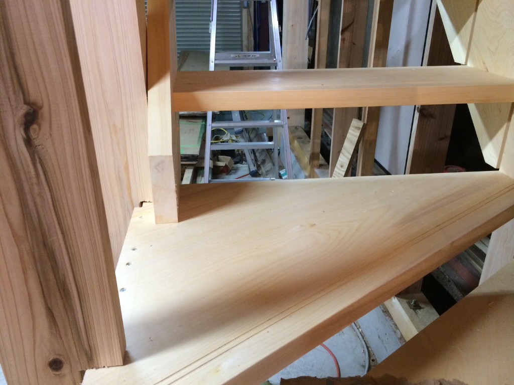 木製階段の造作工事（施工後）