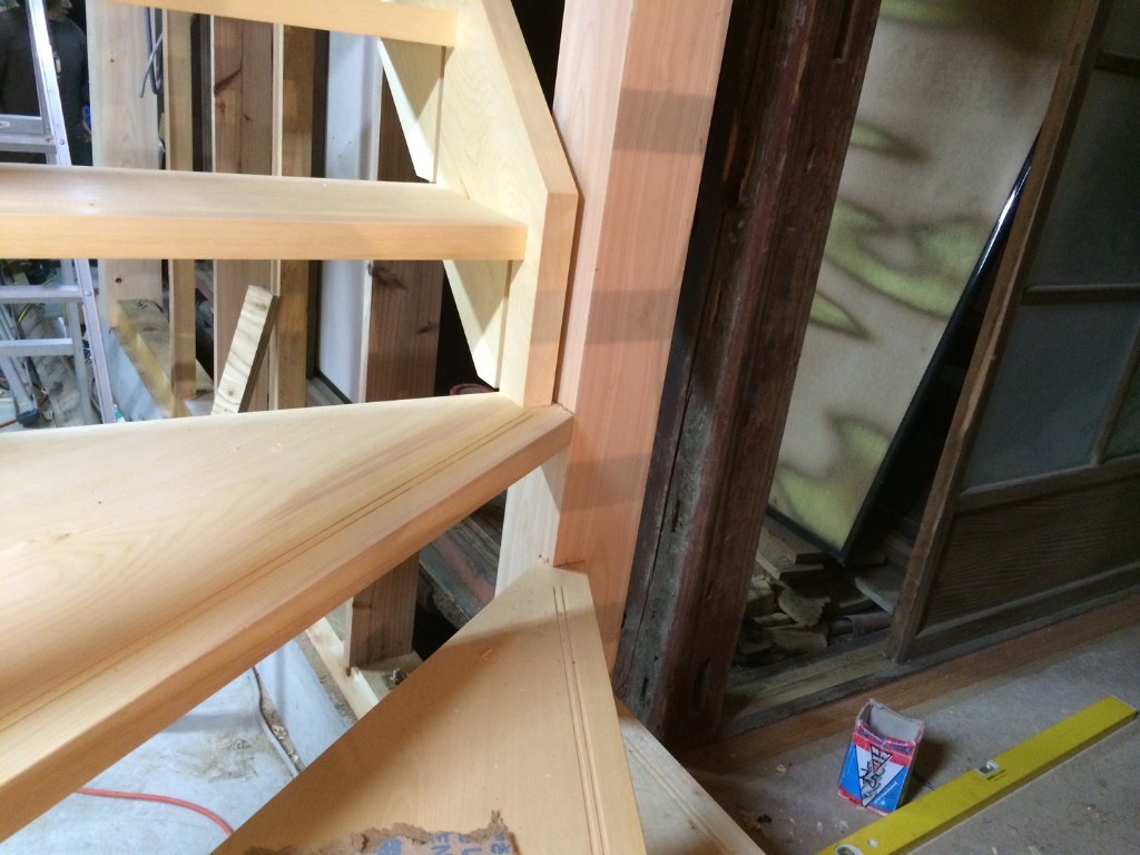 木製階段の造作工事（施工後）
