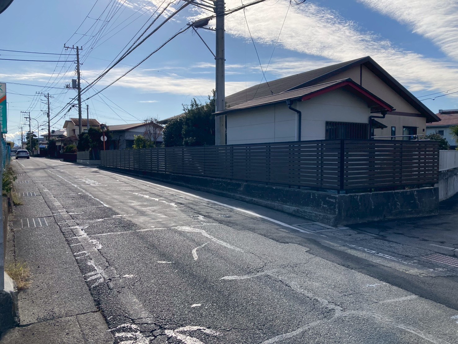 ブロック塀の撤去と目隠しフェンス設置工事（施工後）