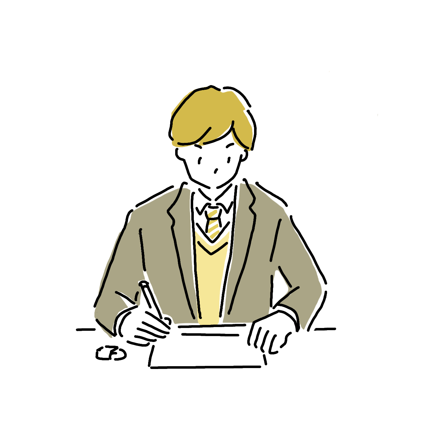 細かな仕事にも丁寧に向き合うリフォームプランナーのイラスト